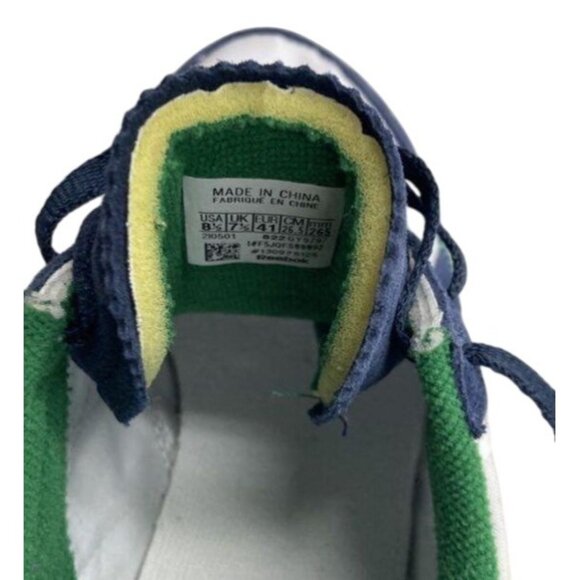 Reebok Classic Retro Style Sneakers Green/Blue/White Size 8.5 Mens Athletic Shoe - Picture 6 of 6